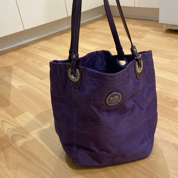 Purple Coach Purse - Picture 1 of 5